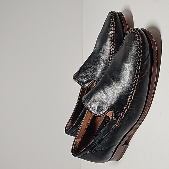 Trask Seth Loafers Handsewn Bison Black Leather Penny Loafers Size 11 H.S Trask | Shoes | Hs Trask Mens Handsewn Bison Black  main image 2